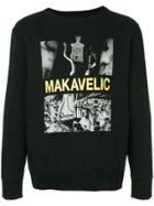 Makavelic Jesus Print Sweatshirt - Black