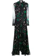 Valentino Panther Print Gown - Black