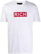 John Richmond Contrast Logo T-shirt - O-wht/ Red