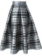Maticevski Jacquard Full Skirt, Women's, Size: 12, Black, Polyester/metallic Fibre/silk/spandex/elastane