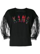 Christopher Kane Kane Puff Sleeve T-shirt - Black