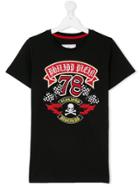 Philipp Plein Junior Racer Print T-shirt - Black
