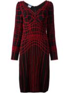 Thierry Mugler Vintage Web Embroidered Dress, Women's, Size: Large, Black