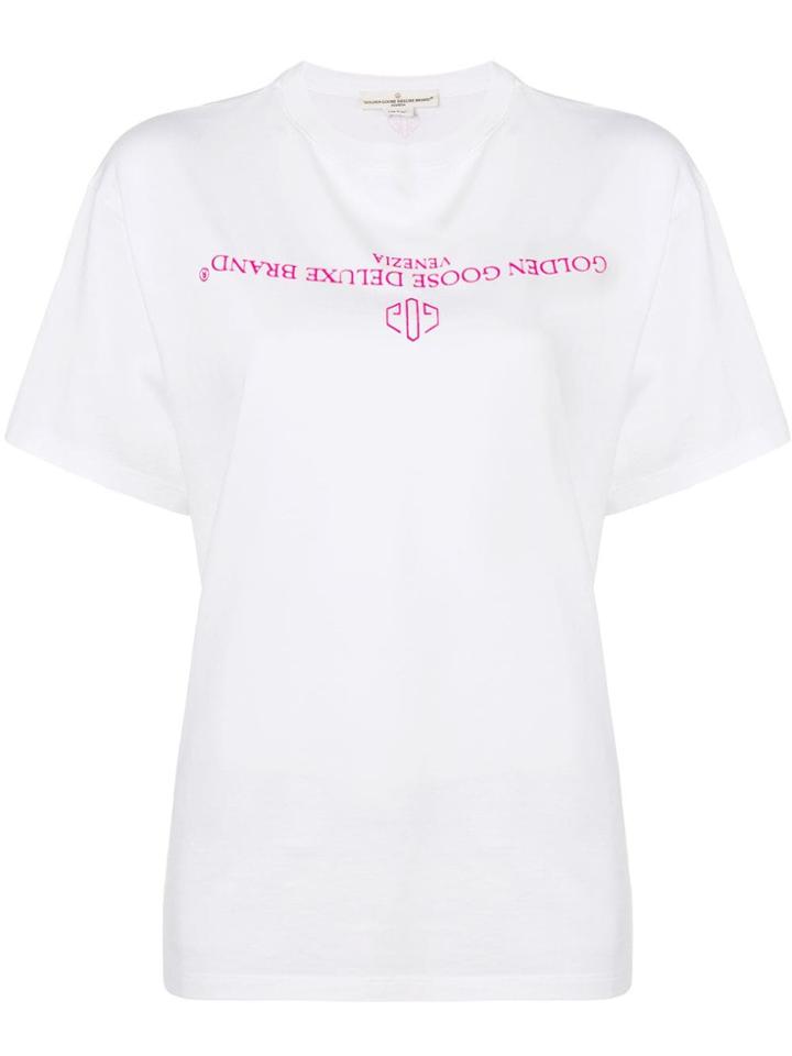 Golden Goose Deluxe Brand Upside-down Logo T-shirt - White