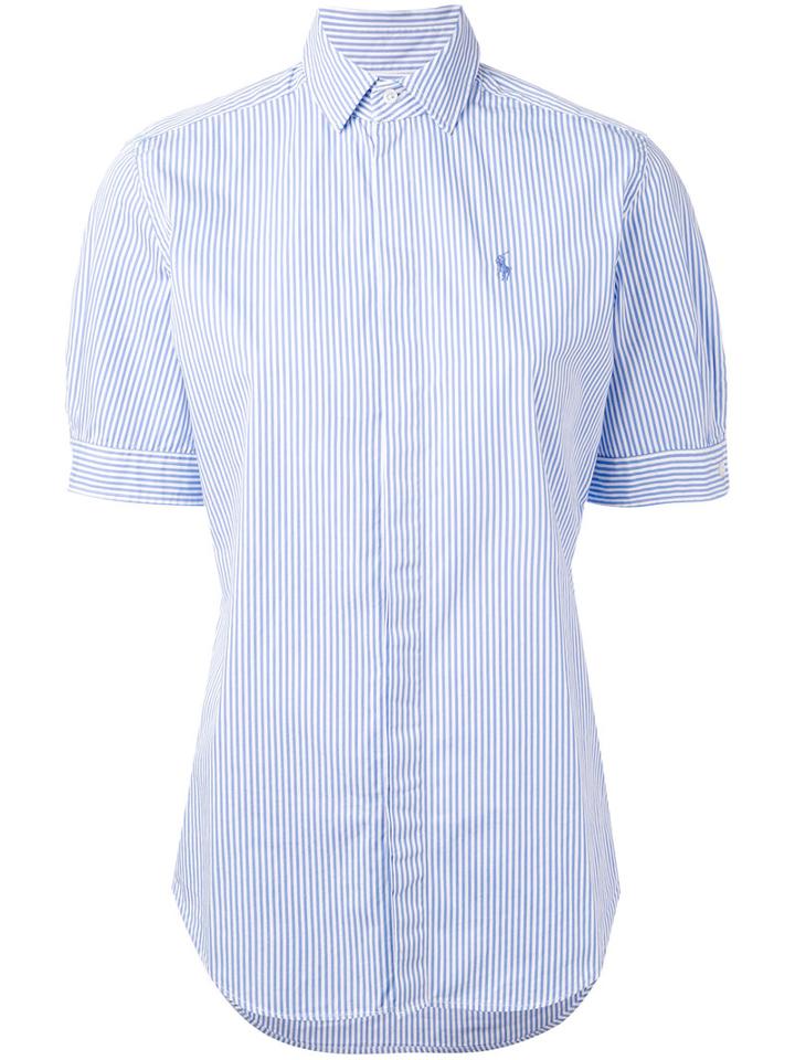 Ralph Lauren - Striped Shirt - Women - Cotton - 10, Blue, Cotton