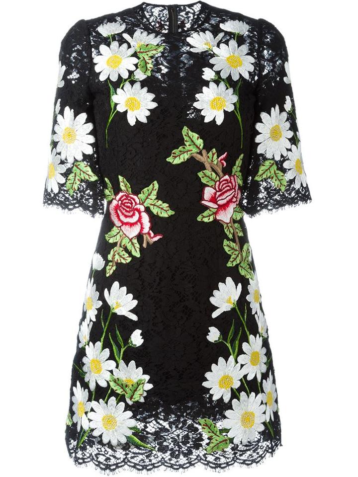 Dolce & Gabbana Floral Embroidered Lace Dress