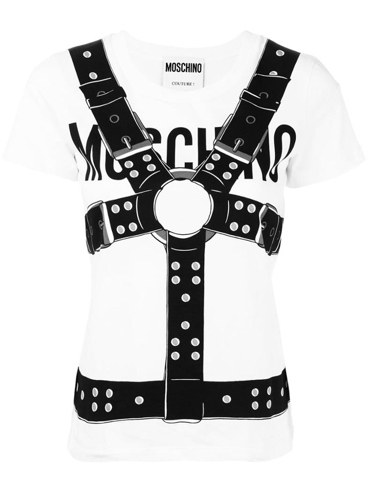 Moschino Harness Print T-shirt - Black