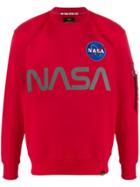 Alpha Industries Nasa Reflective Sweatshirt - Red