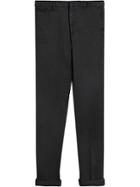 Burberry Linen Cotton Tailored Trousers - Grey