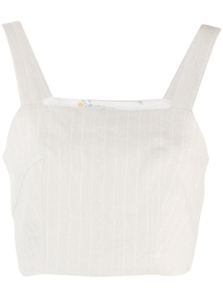 Racil Striped Cropped Top - Neutrals