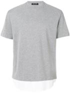 Neil Barrett - Shirt Detail T-shirt - Men - Cotton - M, Grey, Cotton