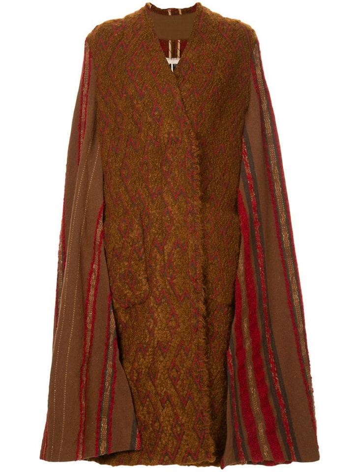 Uma Wang Button-up Cape - Brown