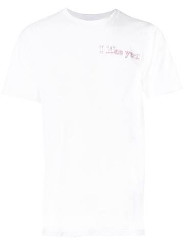 Private Policy Slogan T-shirt - White