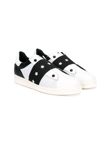 Moa Kids Star Detailing Slip-on Sneakers - White