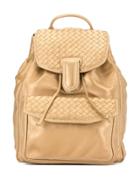 Bottega Veneta Pre-owned Intrecciato Backpack - Gold