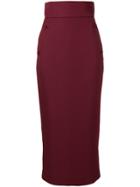 Sara Battaglia Pencil Skirt - Red