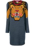 Kenzo Colourblock Tiger Sweater Dress - Multicolour