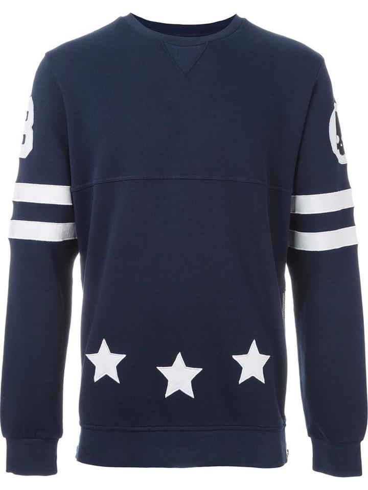 Hydrogen Contrast Patched Varsity Sweatshirt