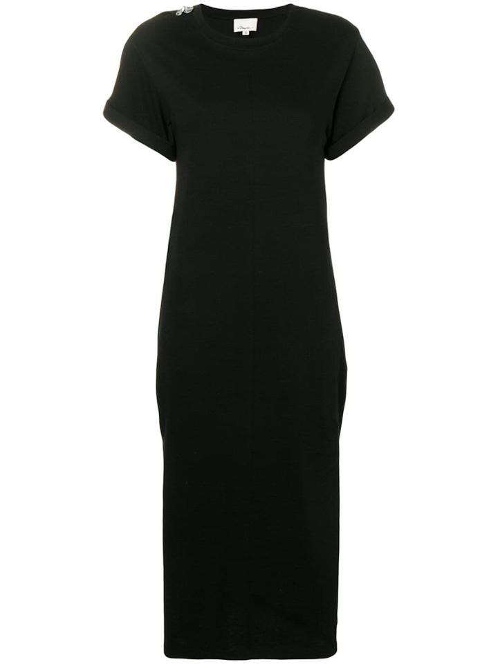 3.1 Phillip Lim Shortsleeved Midi Dress - Black