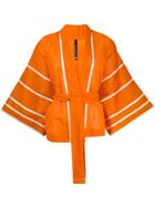 Pierantoniogaspari Stripe Waist-tied Jacket - Orange
