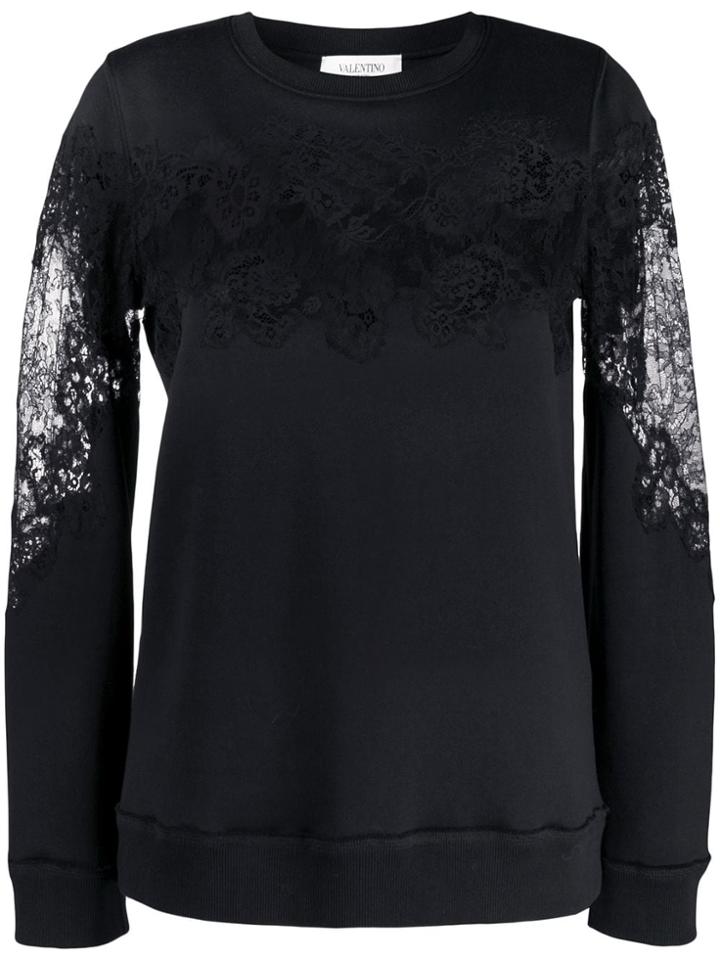 Valentino Lace Panels Jumper - Black