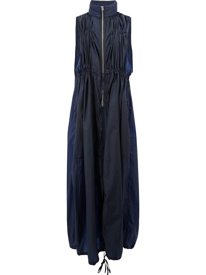 Blindness High Neck Dress - Blue