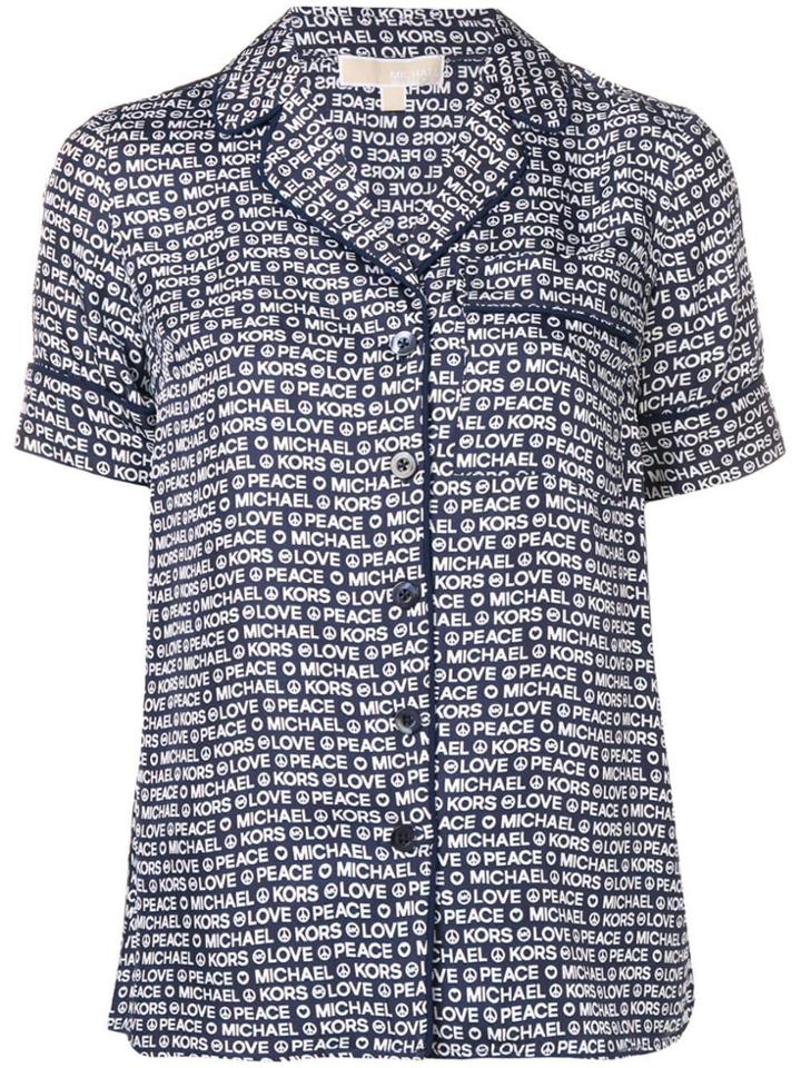 Michael Michael Kors Peace & Love Pyjama Shirt - Blue
