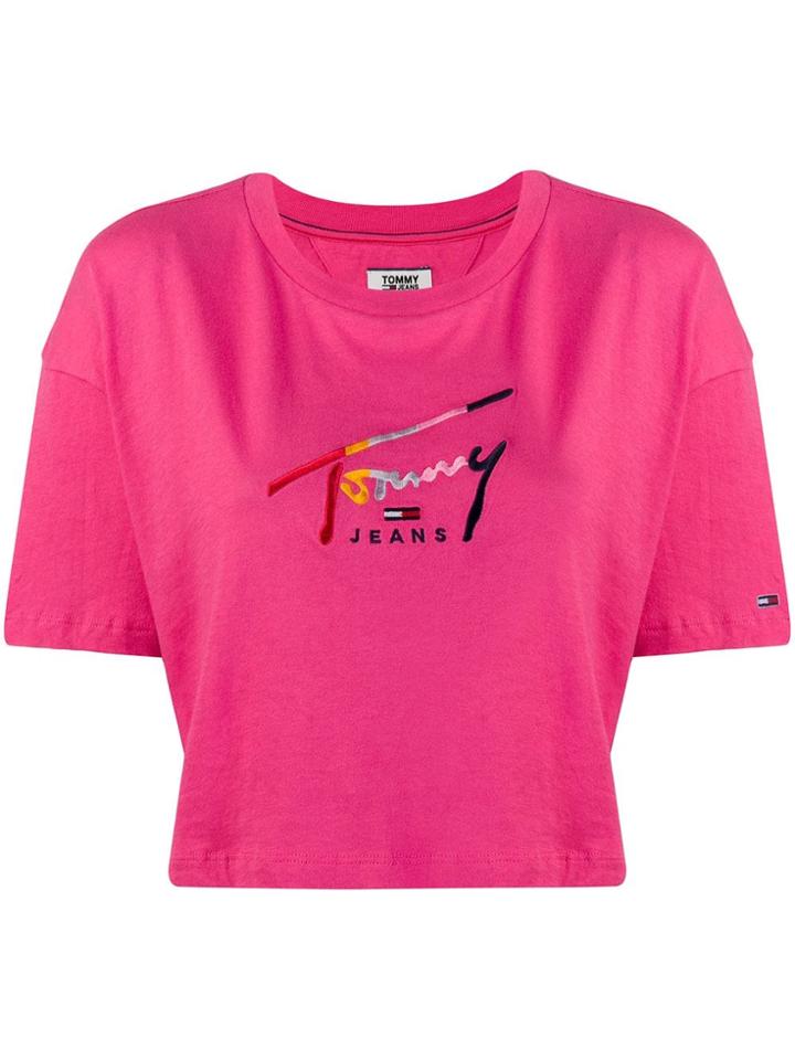 Tommy Jeans Cropped T-shirt - Pink
