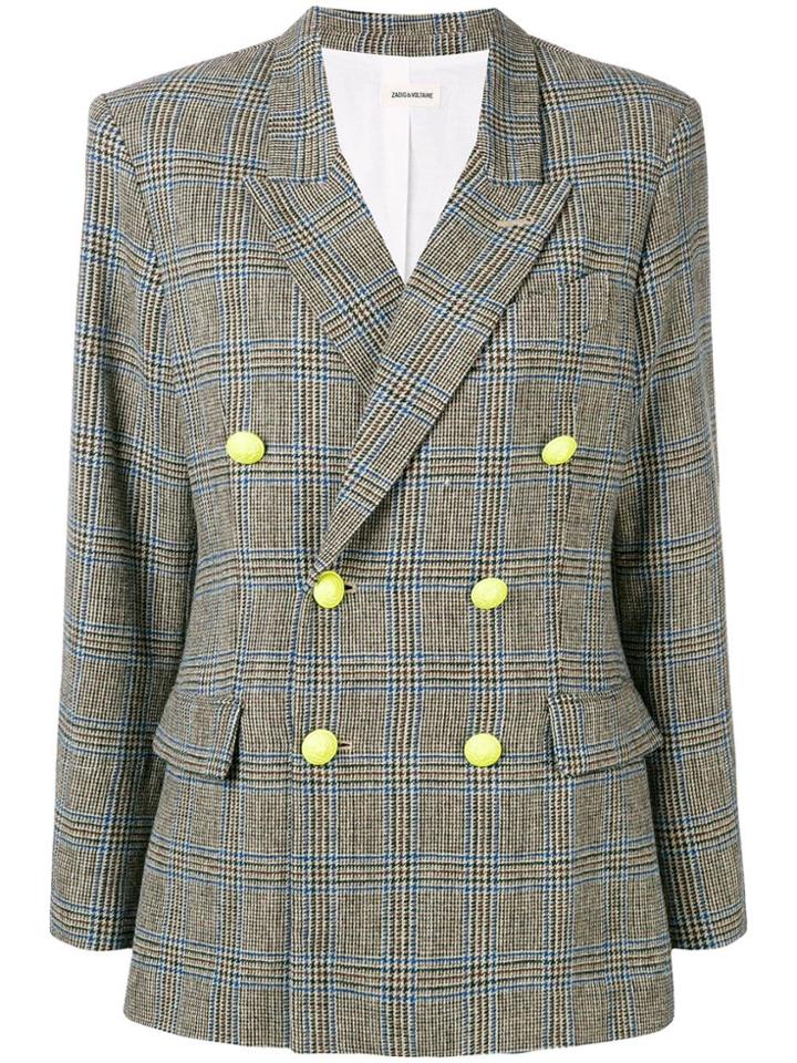 Zadig & Voltaire Vina Carreaux Blazer - Nude & Neutrals
