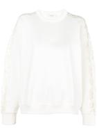 Givenchy Lace-embroidered Fitted Sweater - White