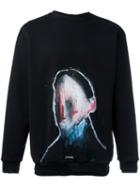 Icosae Painted Design Sweatshirt, Men's, Size: Small, Black, Cotton