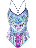 Camilla - Printed Swimsuit - Women - Nylon/polyamide/spandex/elastane - Xs, Blue, Nylon/polyamide/spandex/elastane