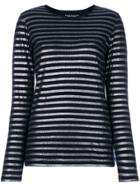 Majestic Filatures Striped Knitted Top - Blue