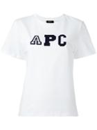 A.p.c. Logo Patch T-shirt, Women's, Size: Large, White, Cotton