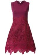 Antonio Berardi Macrame Flared Dress, Women's, Size: 42, Red, Polyester/rayon