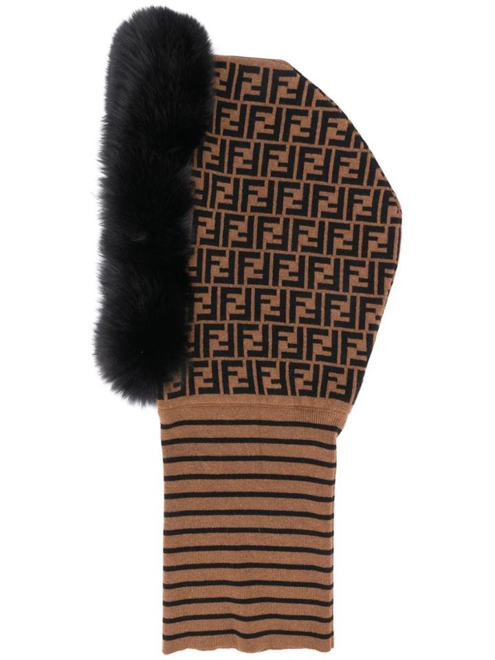 Fendi Ff Motif Hood - Brown