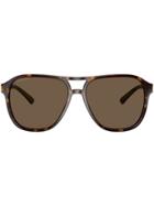 Bulgari Diagono Tortoiseshell Sunglasses - Brown