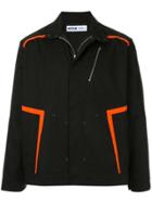 Affix Stripe Detail Shirt Jacket - Black