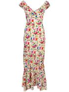 Saloni Fitted Floral Dress - Multicolour