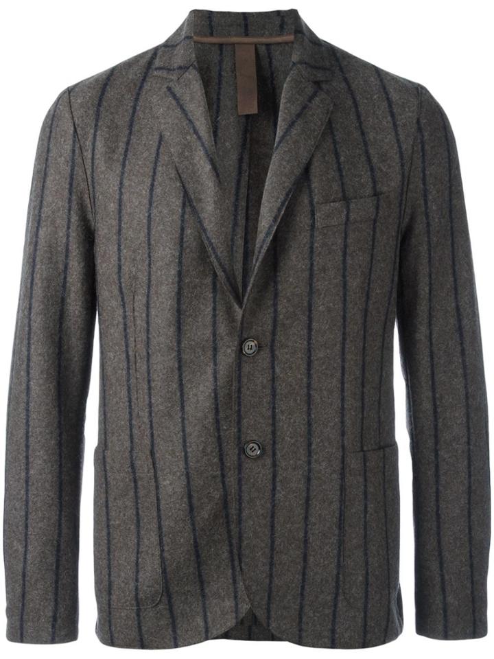Eleventy Striped Blazer - Brown