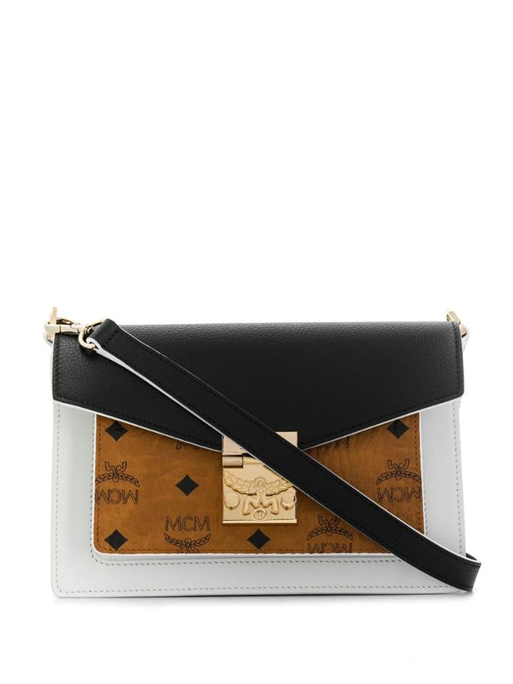 Mcm Colour Block Shoulder Bag - Black
