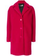 Love Moschino Oversized Coat - Pink & Purple