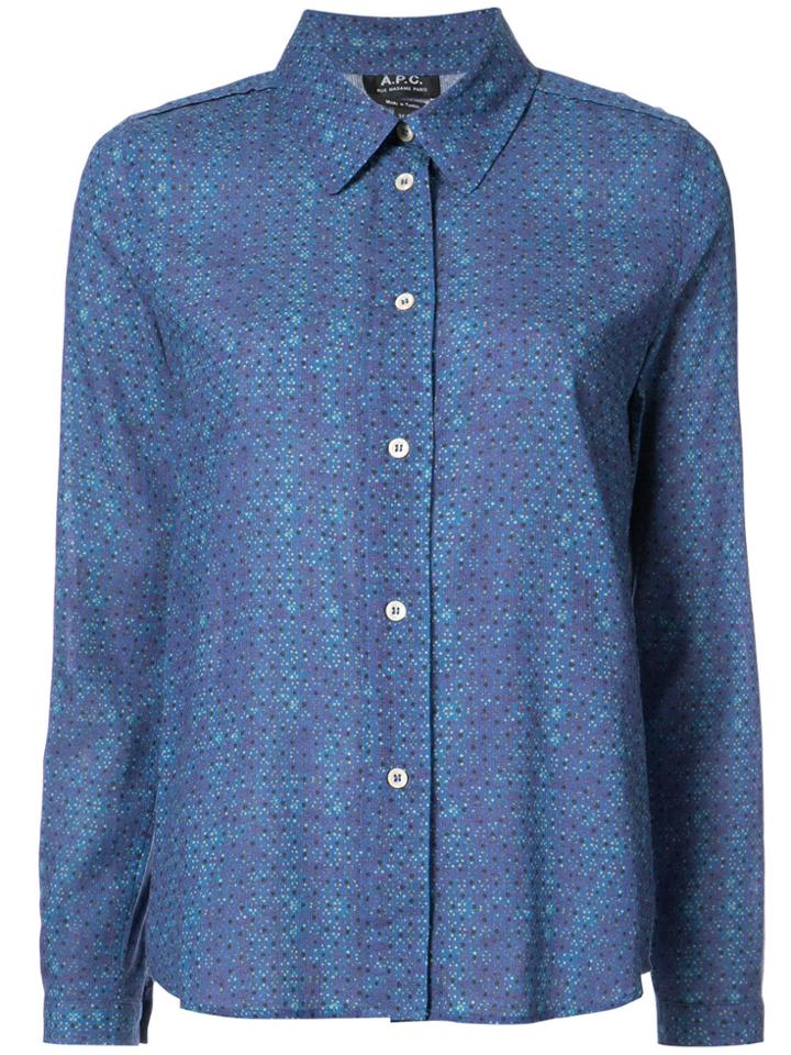 A.p.c. Printed Shirt - Blue