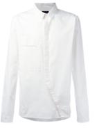 Thom Krom Asymmetric Long Sleeved Shirt, Men's, Size: Xl, White, Cotton