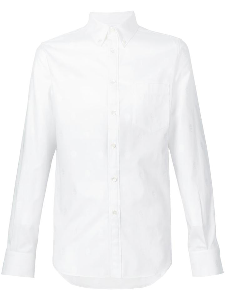Alexander Mcqueen Skull Jacquard Button Down Shirt - White