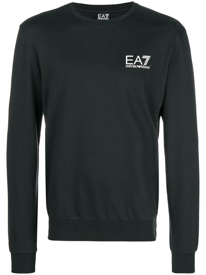 Ea7 Emporio Armani Printed Logo Jumper - Black