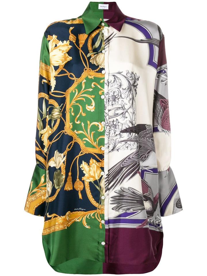 Salvatore Ferragamo Printed Shirt - Green