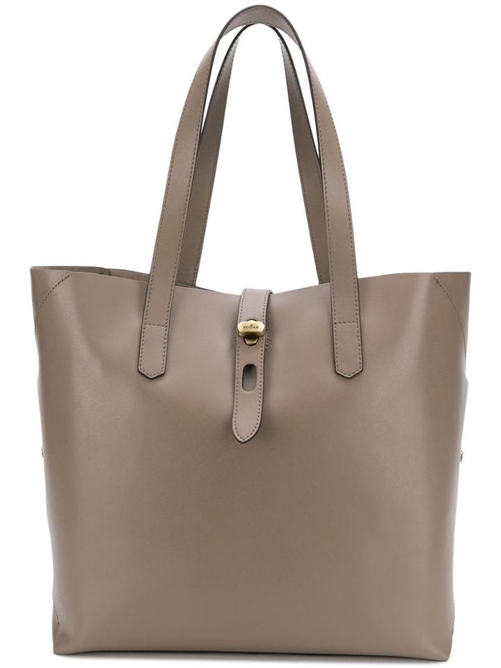 Hogan Wide Shaped Tote Bag - Grey
