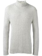 Helmut Lang Vintage Ribbed Turtle Neck Jumper, Men's, Size: Large, Nude/neutrals