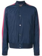 Michael Kors Stripe Detail Bomber Jacket - Blue